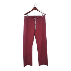 FIGS Womens Adult Size Medium Maroon Scrub Pant Technical Collection Nursing